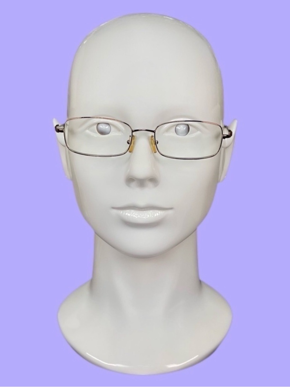Fendi Silver Rectangular Metal Eyeglasses